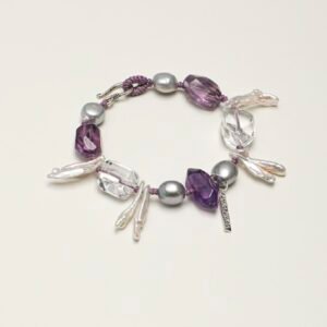 Amethyst and Baroque Pearl Bracelet from the Purapeelo supplied catalog