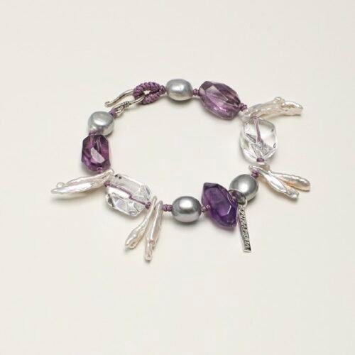 Amethyst and Baroque Pearl Bracelet from the Purapeelo supplied catalog