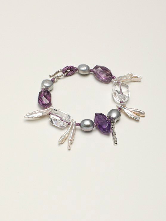 Amethyst and Baroque Pearl Bracelet from the Purapeelo supplied catalog